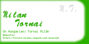 milan tornai business card