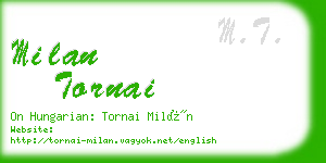 milan tornai business card